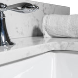 Montary 43x22 bathroom stone vanity top engineered stone carrara white marble color with rectangle W50921982