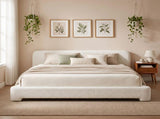 Cozy White Bouce Upholstered Bed - A Dreamy Addition to Your Bedroom, KING N769P241263K