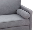 Modern Mid-Century Style Linen Sofa with 2 Pillows, Bedroom Furniture, Home Office 3 Seat Sofa 18728891