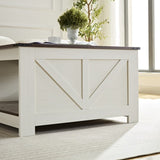 Coffee Table Farmhouse Coffee Table with Storage Rustic Wood Cocktail Table,Square Coffee Table for W2393P168728