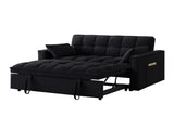 4 in1 Loveseat Sofa Bed Armrests & Storage Pockets, Multi-Function Tufted Pull-out Sofa Bed W2186P166127