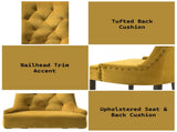 Farren Yellow Velvet & Espresso Finish Side Chair B2726P264599