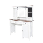 ZUN Farmhouse Makeup Vanity with Mirror Lights,41.73" Wide Vanity Desk ,Vanity Table with 4 Drawers 33270674