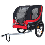 Large Folding Bike Trailer Dogs 120LB Capacity All-Terrain Pet Carrier, Durable Steel Frame W1364P268358