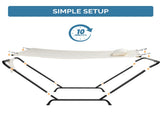 Freestanding Hammock with Stand, 600LBS Heavy Duty Outdoor Hammock Bed with Soft Pillow & Storage 99562261