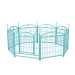 ZUN Dog Playpen Indoor 24 inch 8 Panels Metal Dog Pen Pet Dog Fence Outdoor Exercise Pen with Doors, W368P233999