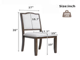 Farmhouse Dining Chairs Set of 4, Upholstered Dining Chairs with High Back, Modern Seating for N752P271803D