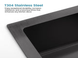 Stainless Steel Kitchen Sink, 33x22 Single Bowl, Overmount Handmade Sink in Black, with US 29507246