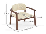 2 - Pack Dining Room Chairs, Sturdy Rubber Wood, Comfortable PU Foam Seat, Ideal for Home & Kitchen N779P298396D