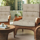 2 Pcs Set High Back Patio Chair Cushions, Tufted Rocking Chair Cushions, Adirondack Cushions for W419P287336