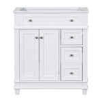 ZUN 30" Bathroom Vanity Cabinet without Sink, Free Standing Vanity with 2 Drawers& Soft Closing Doors, 23199631