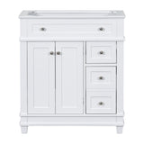 ZUN 30" Bathroom Vanity Cabinet without Sink, Free Standing Vanity with 2 Drawers& Soft Closing Doors, 23199631