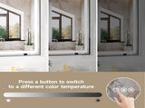 40x32" Black Eco-Friendly Silver Mirror Dual LED Light Strips Front and Back LightingUnable ship on 98115433