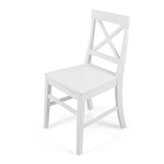 ZUN Acacia Wood Dining Chairs, White 62888.00WHI