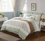 9 Piece Cotton Percale Comforter Set Queen B035P294109