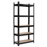 110 x 45 x 180cm 5 Tiers Powder Coated Storage Rack Black 78856835