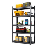 72"H 5 Tier Metal Shelves for Storage Shelving 2000LBS Heavy Duty Storage Shelves Adjustable 45922035
