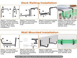 Adjustable Heavy-Duty Iron Planter Bracket 6.1-11.6" Extendable Tray 2.36-6.9" Two-Level 76808044