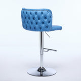 A&A Furniture,Swivel Barstools Adjusatble Seat Height With Chrome Base, Modern PU Upholstered Bar W1143P193494