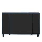 U_Style Curved Design Storage Cabinet made of Fraxinus Mandschuric Solid Wood Veneer, Featuring Four N711P247437V