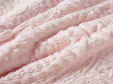 Full/Queen Embroidered Medallion Faux Fur Ultra Plush Comforter Mini Set B03597037