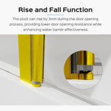 43 in. W * 58 in. H Frameless Folding Shower Doors for Bathtub, 1/4" Thick SGCC Tempered Glass W1552P174994