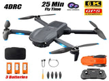 F12 Grey RC Drone GPS 5G WIFI 6K HD Wide Angle Dual Camera Smart Follow Quadcopter,Professional 78570101