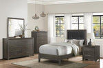 ZUN Dark Gray Finish Storage Drawers Chest 1pc Chrome Tone Handles Contemporary Design Bedroom Furniture B011P199393