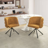 270&deg Swivel Home Office Desk Chairs Set of 2,Modern Dining Chairs, Upholstered Bedroom Chairs with W757P281147