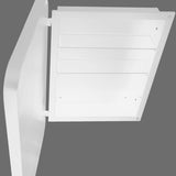 16x24 Inch Recessed White Metal Framed Medicine Cabinet with Mirror and Adjustable Shelves Black W1435142930