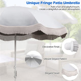 ZUN 6.5-foot outdoor umbrella, elegant white 82228550