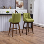 ZUN COOLMORE Bar Stools Set of 2 Counter Height Chairs with Footrest for Kitchen, Dining Room And 360 W395P164043