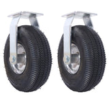 4PCS 10IN CASTER pneumatic tire, Caster Wheel, Swivel Plate, Steel Hub with W465130466