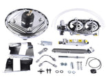 8" Chrome Power Brake Booster Master Cylinder Disc Drum Kit Fit for Chevrolet Bel Air Impala 65470064