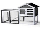 Wooden Rabbit Hutch Outdoor Chicken Coop Indoor Bunny Cage with Run, Guinea Pig House Pet House with 92638093
