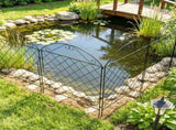 4 Pack 11.5' L x 43" H Curved Vines Steel Garden Fence Panels Rust-Resistant Decorative Flower 86010777