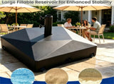 Fillable Patio Base with 4 Rolling Wheels & Locks, Heavy Duty Water Sand Weighted HDPE 39048884