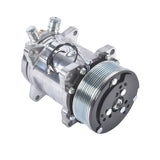 12V A/C Air Conditioning Compressor w/Clutch Replacement for Sanden 508 8-Groove Serpentine Pulley 97842305
