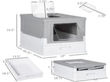 Stainless Steel Enclosed Litter Box for Cats 96736141