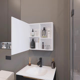 White Medicine Cabinet with Included Mirror and 1 Door B062P252184