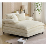 54.75" W Oversized Chaise Lounge Chair,Fluffy Cushioned Sofa Bed,Deep W1628P252010