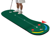 9.8ftx3ft Par 3 Golf Putting Green - Kidney-Shaped, True-Roll Surface, Green PVE Material 93744332