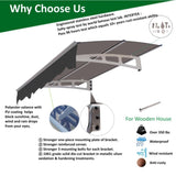 DA5934W Series Door Window Awning Canopy Made of 0.137 Inch Thick Crystal Solid Polycarbonate Sheet W2205P180066