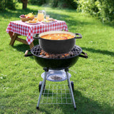 Cast iron 5QT cooking pot - Pure black - includes two silicone gloves - Enamel pot 84744253