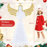 5ft Pre-Lit Christmas Angel Decor, 150 LED Lights , IP44 Weatherproof Xmas Decoration 84531694
