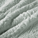 Twin Embroidered Medallion Faux Fur Ultra Plush Comforter Mini Set B03597229