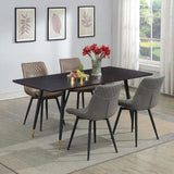 Grey Tufted Swivel Side Chair B062P153691