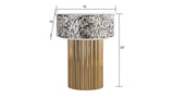 ET 1207-16 End Table Finished With Mother Of Pearl Top B009140759