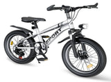 24" Kids Mountain Bike for Boys and Girls Ages 7-12 - 7-Speed Gears, Dual Disc Brakes, Shock 00913964