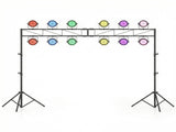 4.68.7 Ft Foldable Tripod Stage Light Stand 10-Height Adjustable Metal Truss for DJ Wedding Concert 44087859